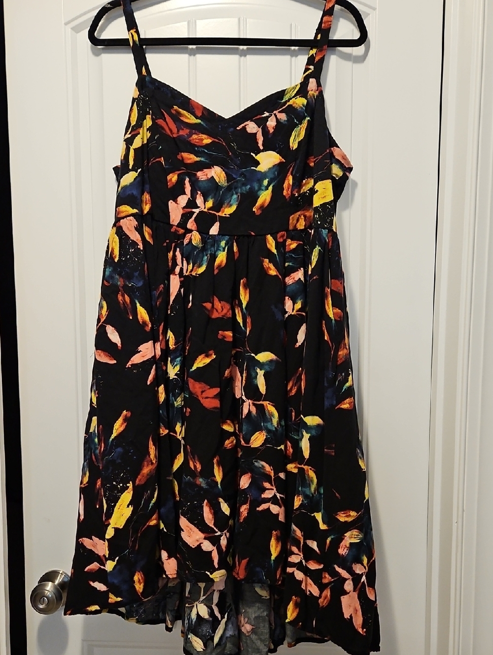 torrid Black Floral Multi-Color High Low Dress